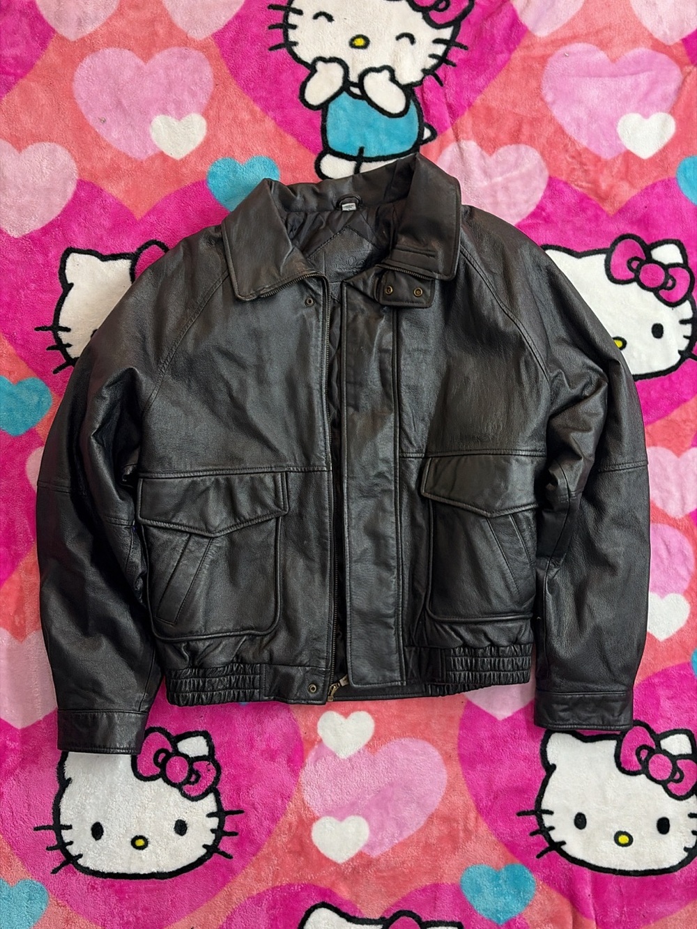 Men's Black Leather Performance Jacket